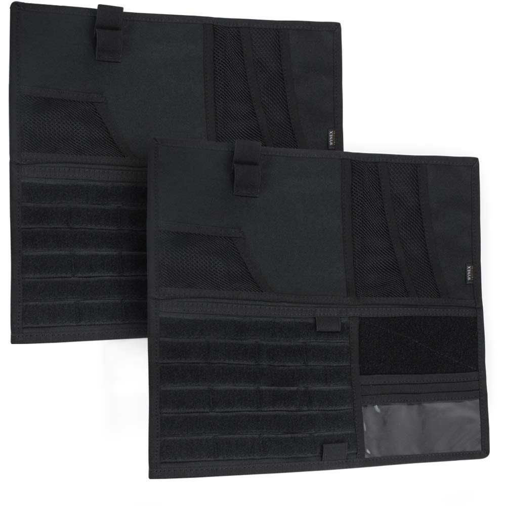 WYNEX Truck Visor Panel Organizer for Pickup F150, Large Molle Visor Panel Vehicle Tactical Sun Visor Holder Car Sunshade Storage Pouch with 3 Hoop & Loop Straps Molle Webbing for Ram Tundra (13.87")