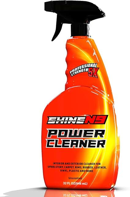 ShineN9 All-Purpose Cleaner – Professional Power Car Cleaner Spray – Multipurpose Exterior Interior Car Cleaner for Uphols...
