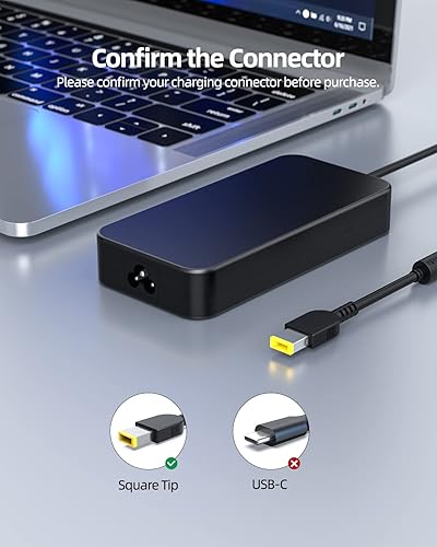 Miniatura 2 de Cargador de 135 W para portátil Lenovo, (seguridad certificada por UL), conector de punta cuadrada, ultrafino