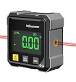Digital Laser Angle Finder inclinometer, Protractor Tool, 4×90° High Accuracy, Large LED Display, Magnetic Base, USB Rechargeable, for Woodworking, Metalworking, Construction & DIY