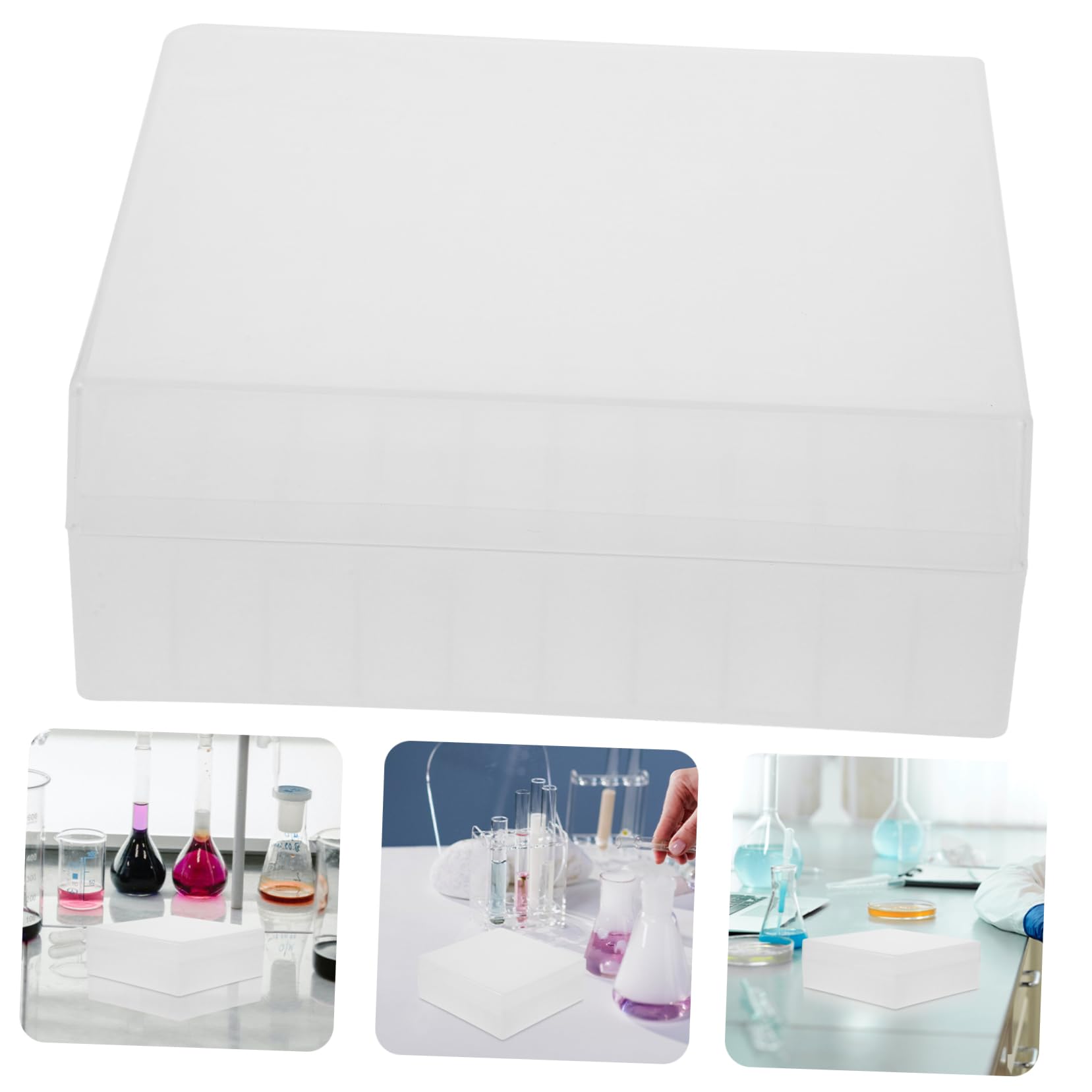 NAMOARLY Cryogenic Storage Holder for Centrifuge Tubes Laboratory Freezer Storage Box with Slots Material Tube Rack for Cryogenic Sample Preservation