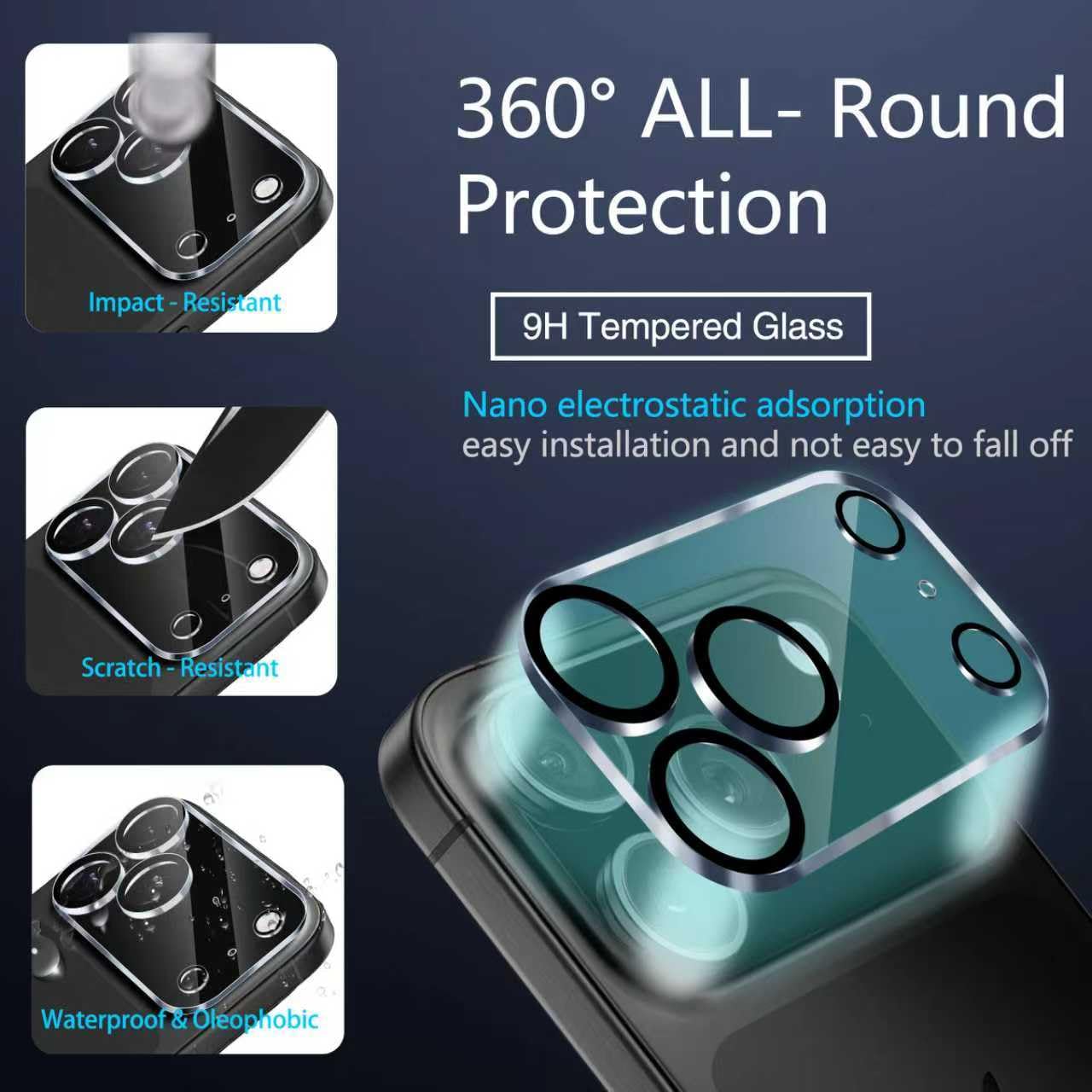 IMBZBK Pellicola Privacy Vetro per iPhone 17 Pro Max, Rimozione automatica polvere, con Protezione Fotocamera, Anti Spy Temperato, Grado Militare 9H+ Durezza, Anti-Graffio [3+3 Pezzi]