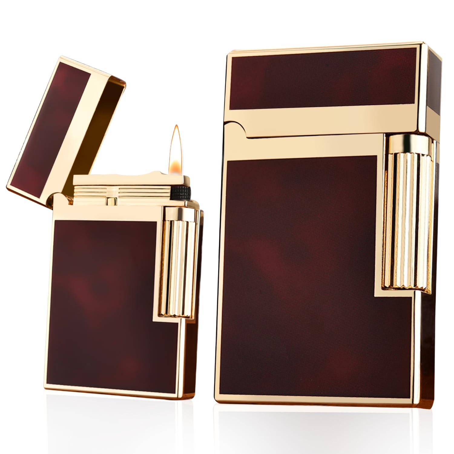 Nizirioo Inflatable Lighter: Classic Retro Design Portable Windproof Soft Flame for Men and Dad - Gift Box Included