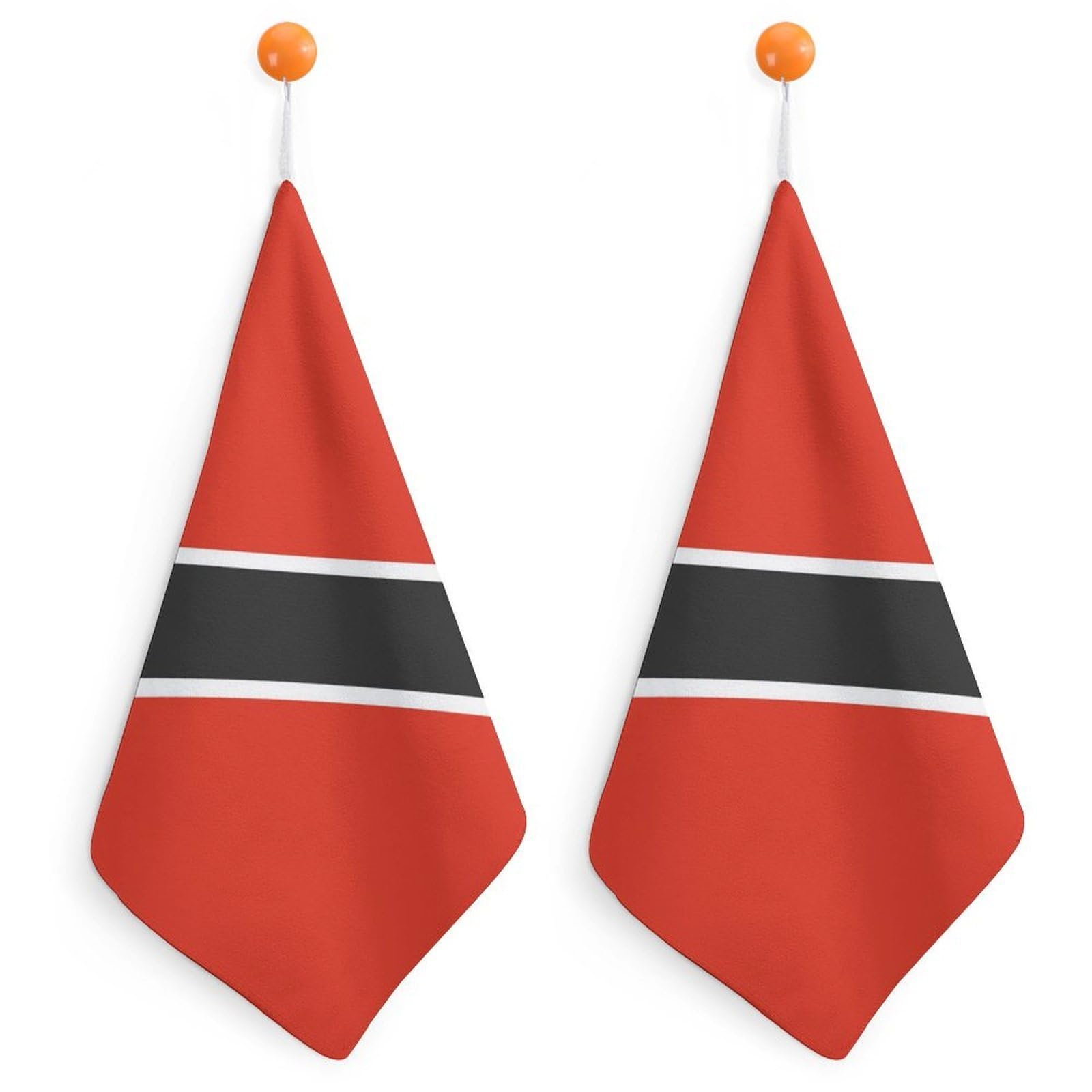 TXFBTRFSA Flag of Trinidad And Tobago Hand Towels with Hanging Loop Kitchen Towel Handkerchiefs Cleaning Cloths