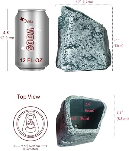 Miniatura 4 de Dahlia - Maceta de cerámica con aspecto de piedra para plantar suculentas, plantas, flores o bonsais