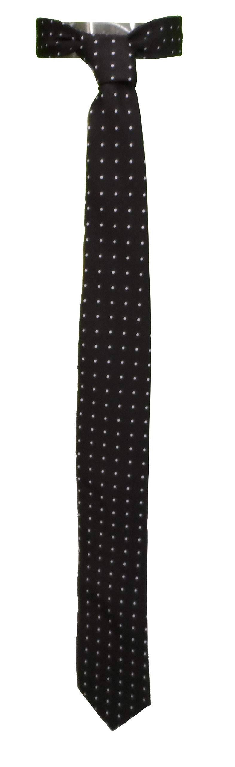 Mazeys Mens Retro Mod Polka Dot Ties (Black)