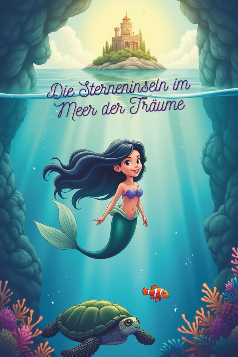 Die Sterneninseln im Meer der Träume: Magisches Unterwasser-Malbuch für Kinder · Fantasie · Ruhe · Kreativität für Kinder ab ca. 4 Jahren