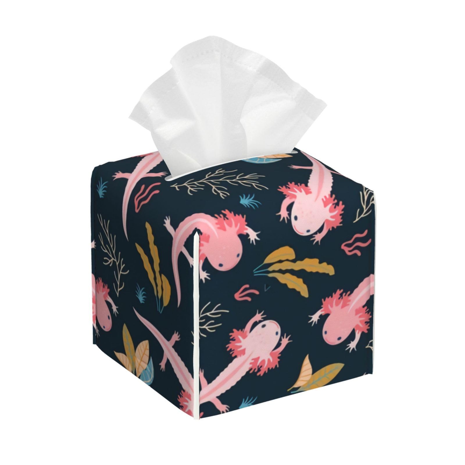 Xingfox As Pic Axolotl Tissue Box Cover, Fashionable Decorative Storage Box, Suitable For Most Places
