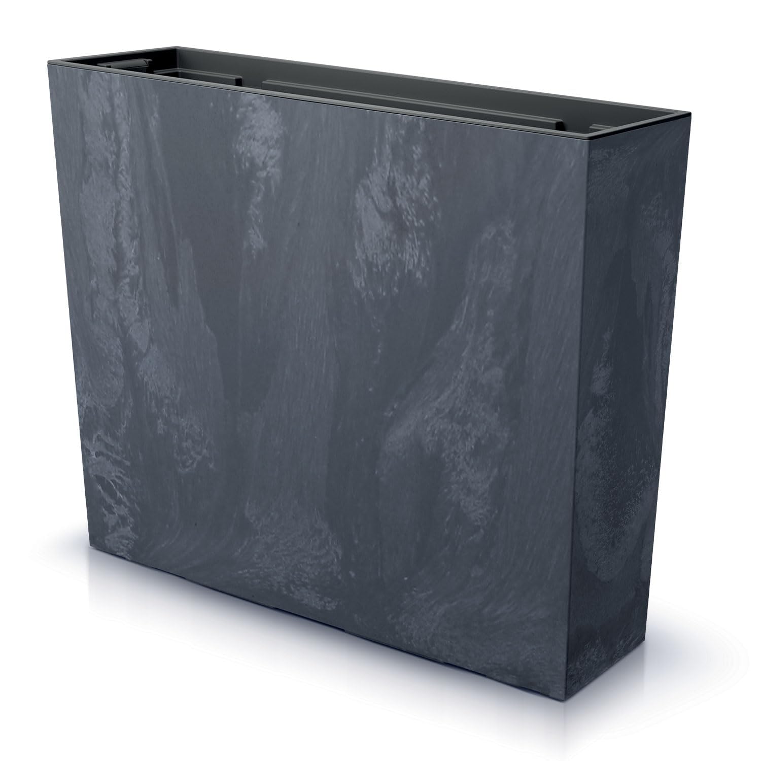 IMJ-Global - Macetas Decorativas Interior Exterior Efecto Concreto (58x18x 49,8 cm - 44 litros) Maceteros Jardineras Exterior Maceta Plastico, Macetero con un Diseño Moderno para Plantas
