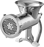 Vista 9 de VEVOR Molinillo de Carne Manual, Molinillo de Carne de Acero Inoxidable 304 con Abrazadera de Mesa de Acero, #12 Picadora de Carne para Salchichas