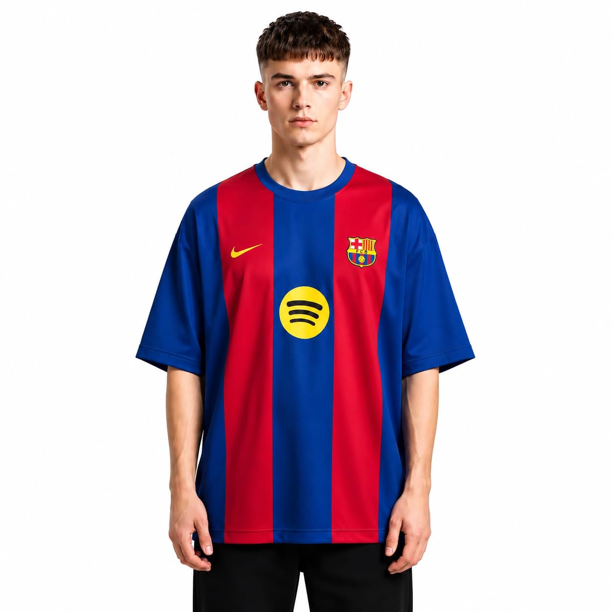 Men's Oversized Striped T-Shirt | Premium 240+ GSM Heavyweight Loopknit Fabric | Loose Fit Drop Shoulder Half Sleeve Retro Football Jersey Style Streetwear Tee-image-30