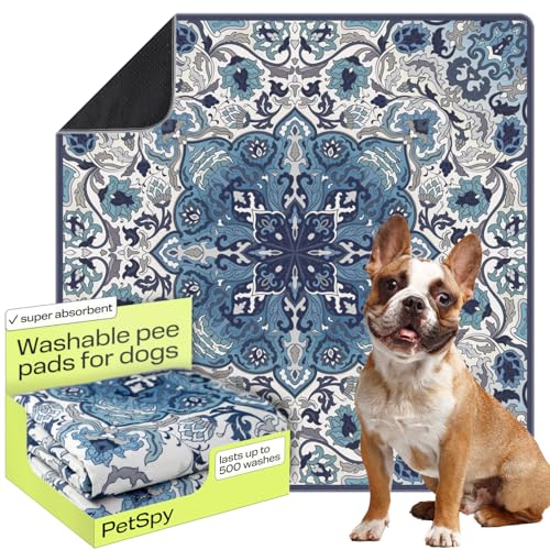 Image of PetSpy Washable Pee Pads for Dogs 1-pack (72x72) - Waterproof Reusable Puppy Pads No-slip Surface - Stylish Dog Potty Training Pads Protect Against Leakage Small Medium Large Dogs, Ornament