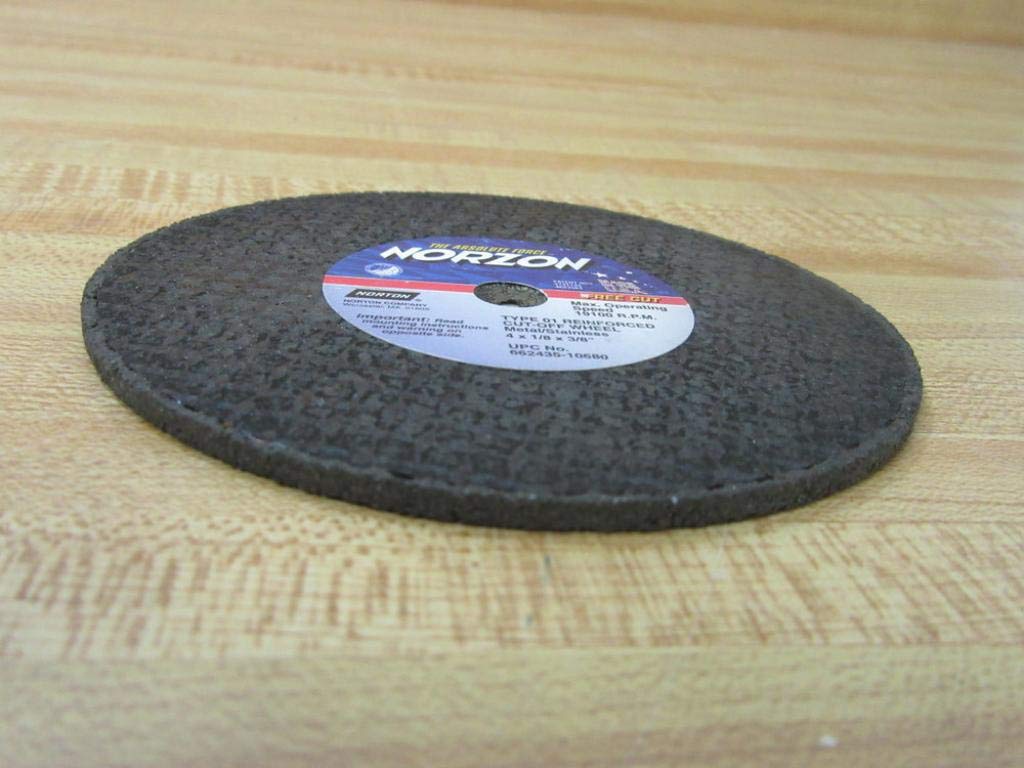 Norton 66243510680 Cut-Off Wheel 4" x 1/8" x 3/8" (Pack of 5)