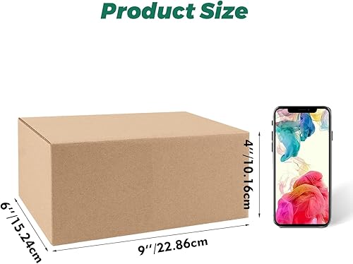 Miniatura 4 de Mat Board Center, cajas de envío de 9 x 6 x 4 pulgadas para envíos por correo, paquete de 25 cajas de cartón corrugado para pequeñas empresas, papel