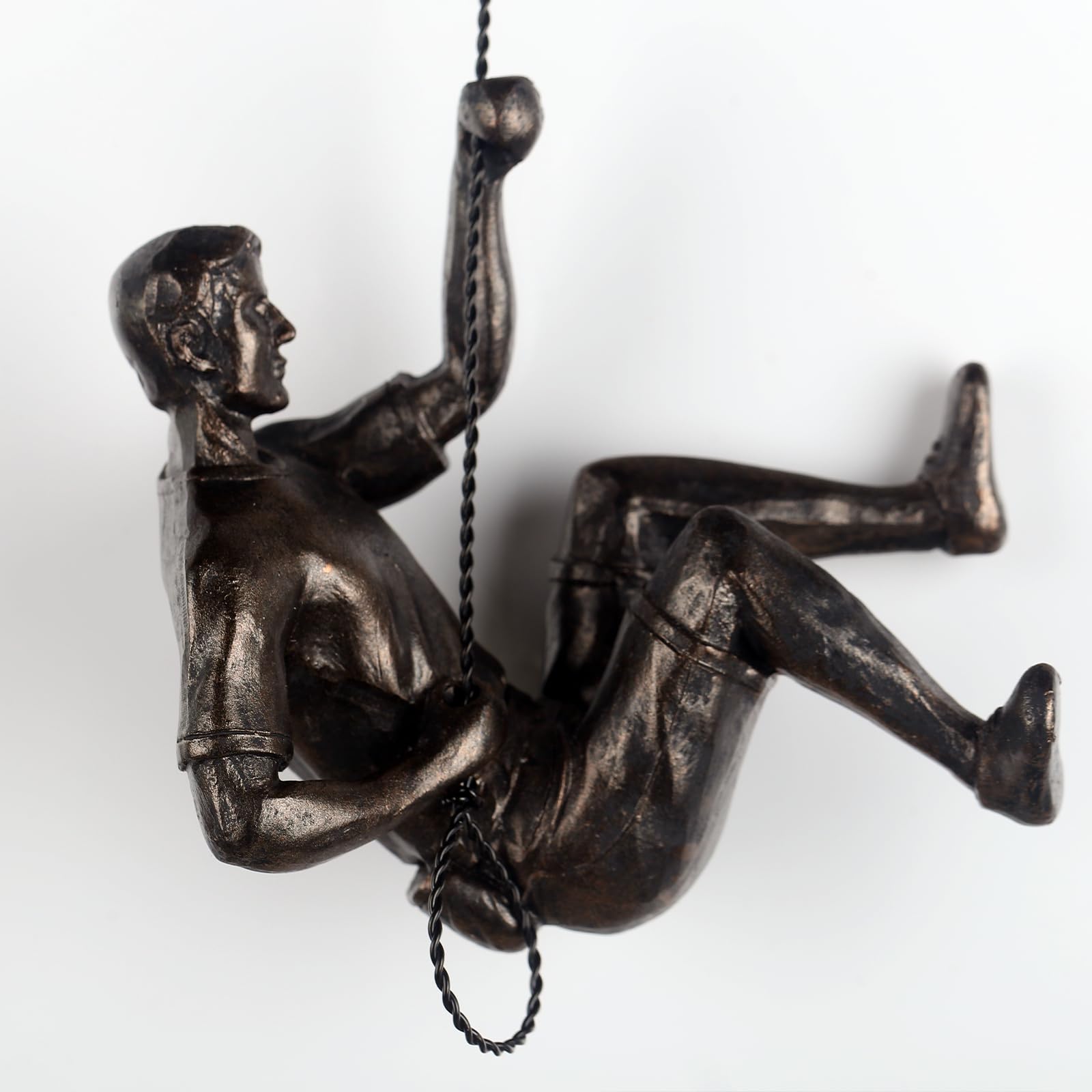 Grand lot de 3 sculptures murales pour hommes grimpants, art mural nordique moderne simple, sculptures d'homme grimpant, cadeaux d'escalade pour la maison et le bureau