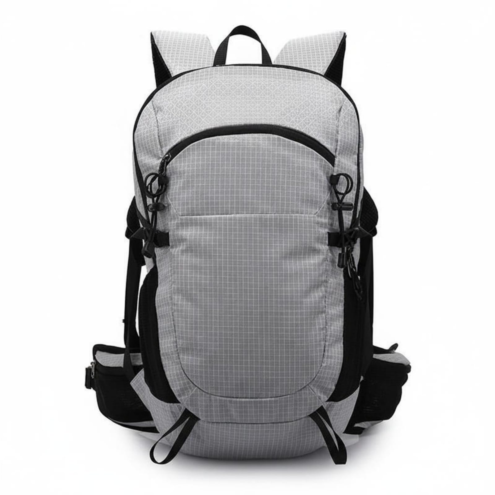 Mochila Outdoor Impermeable Mochila para Caminatas Mochila de Montaña Mochila Casual con Compartimento Frontal con Cremallera y Bolsillos Laterales de, Array, Gris