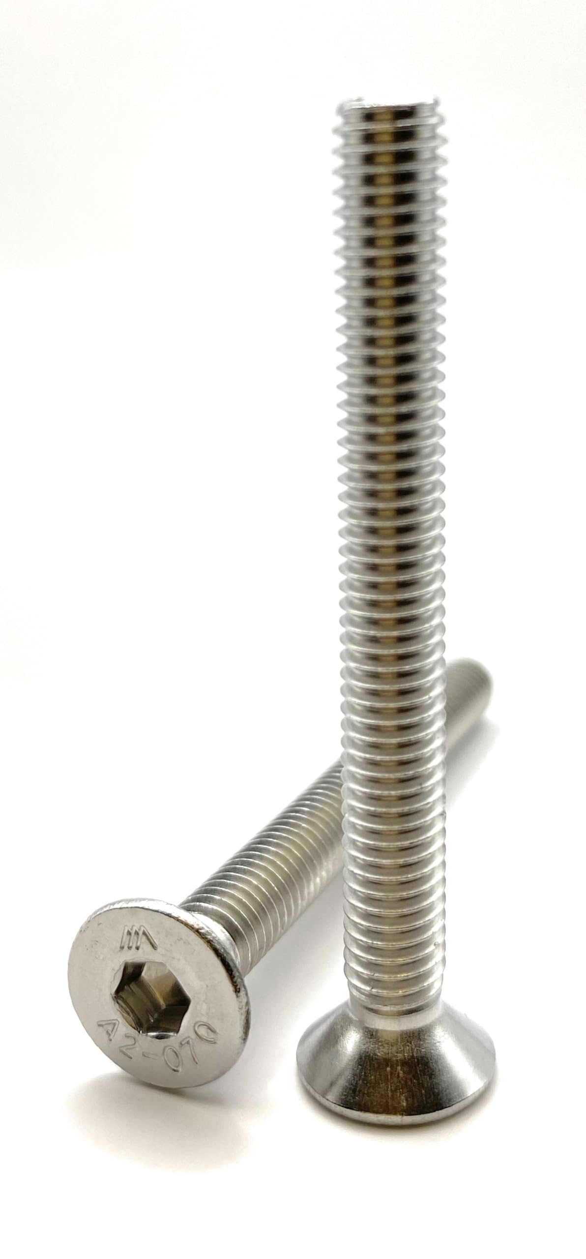 Premium Fixation Screws M6 x 55 mm Countersunk Head BTR Made of A2 Stainless Steel, silver, M6 x 55mm