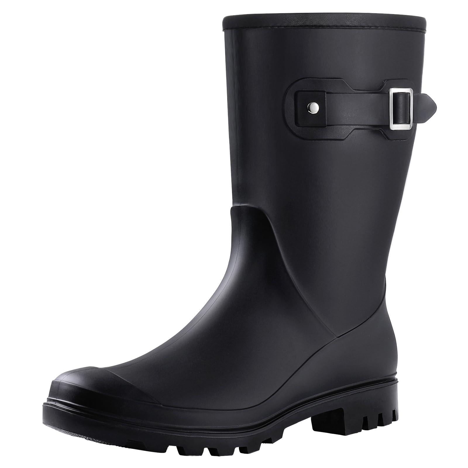 Women's Mid Calf Rain Boots Waterproof Garden Shoes
