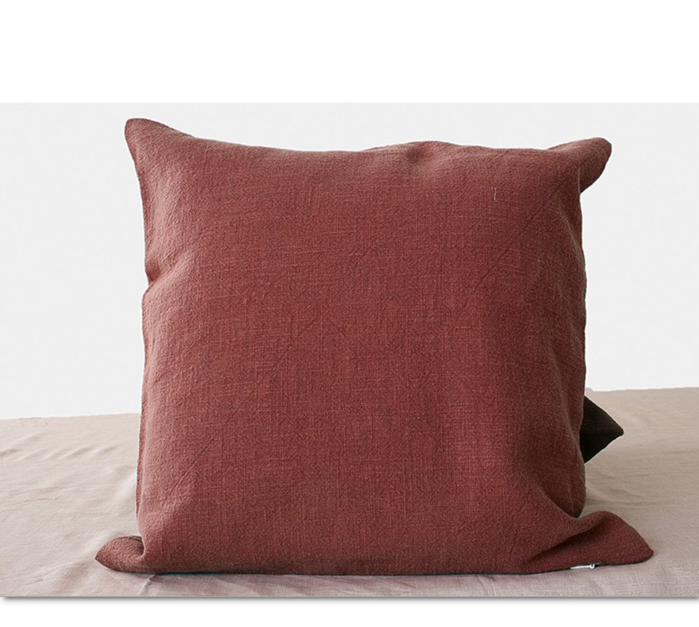 Coussin sable en coton uni 45x45 cm version A pour canapé