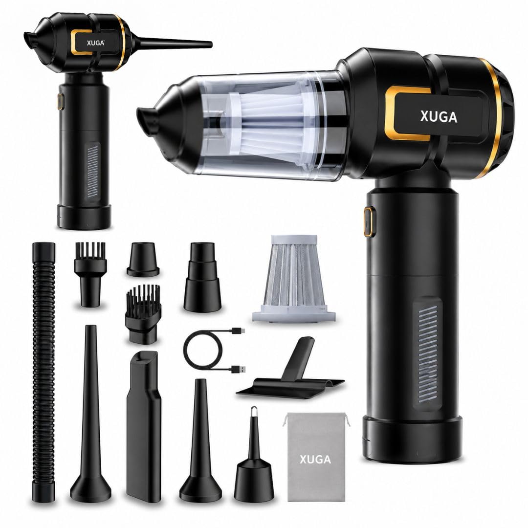 XUGA Torq 17000Pa Cordless Car Vacuum Cleaner | 3 Speed Wireless Handheld Vacuum with 7800mAh Battery, LED Light, Power Bank & 10 Attachments | High Power Car Cleaning Vacuum-picture-20