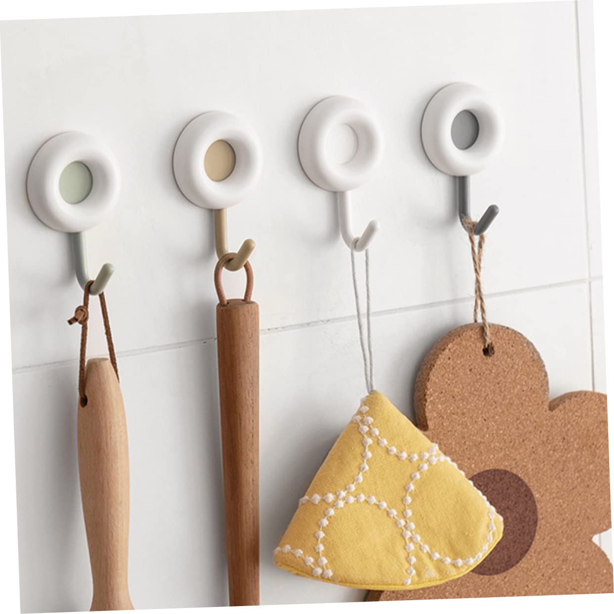Alipis 12piezas Ganchos Adhesivos Multifuncionales Sin Daños Para Pared De Ganchos Para Colgar Toallas Abrigos y Utensilios De Cocina Resistente y Fácil De Instalar Para Baños y