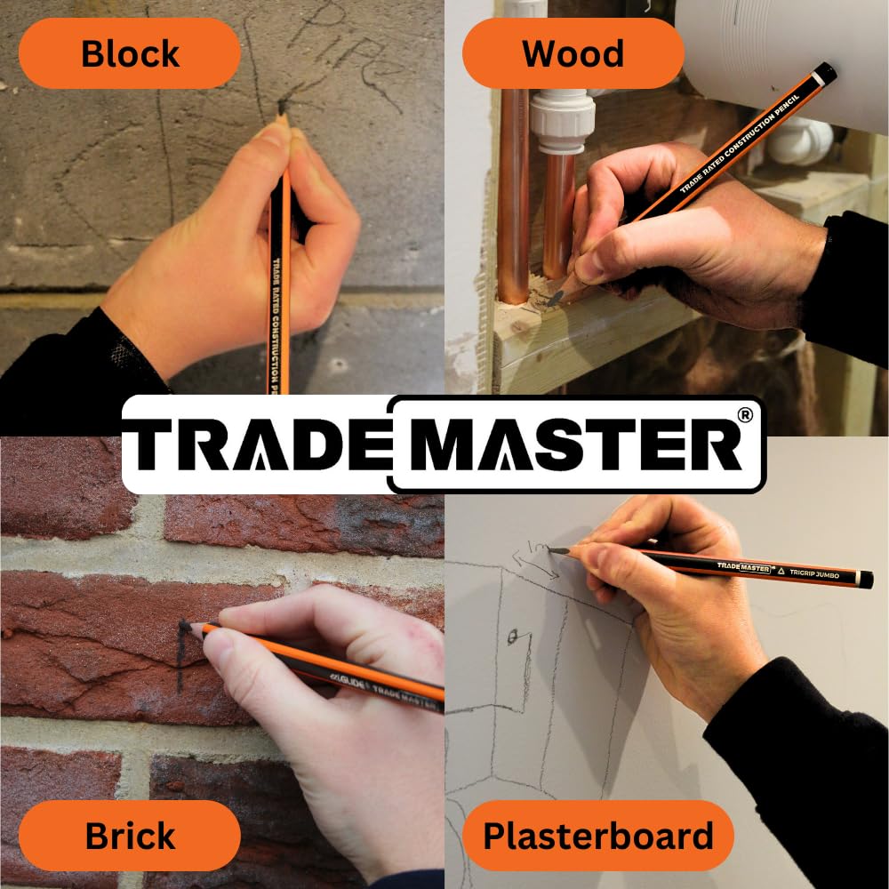 TRADEMASTER Carpenters Pencils Pack of 10, Black - Image 3