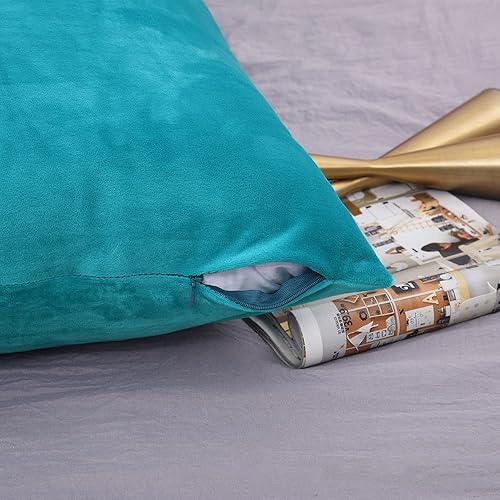 Miniatura 3 de Cozy Luxury - Funda de almohada larga suave de 20 x 54 pulgadas, funda de almohada de terciopelo con cremallera, funda de cojín con cremallera, solo