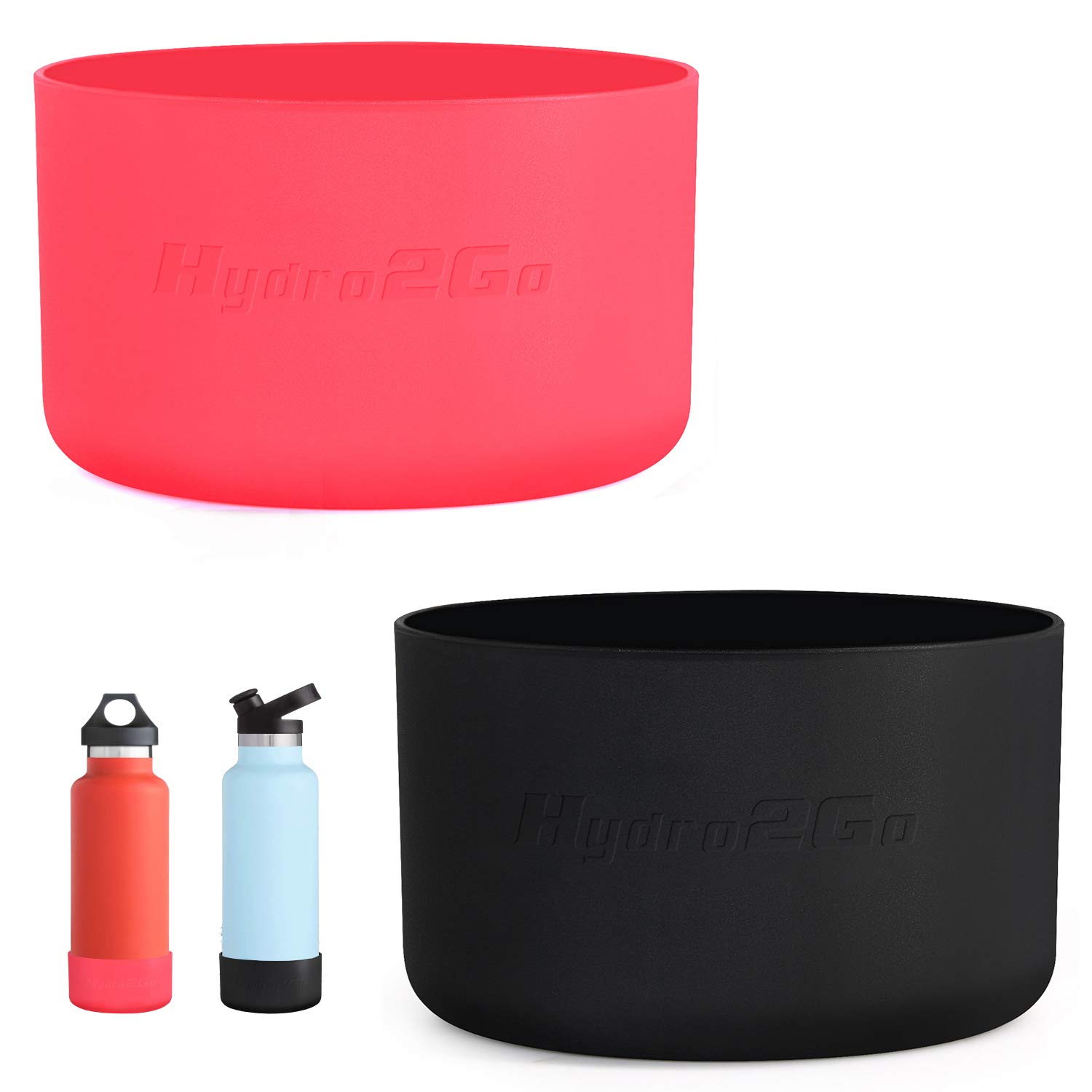 Protective Silicone Boot Sleeve for Hydro Flask 12-40 oz and Other Sport Water Bottle, Flex Bottle Bottom Cover, Anti-Slip, Anti-Scratch, Anti-Collision, BPA Free.