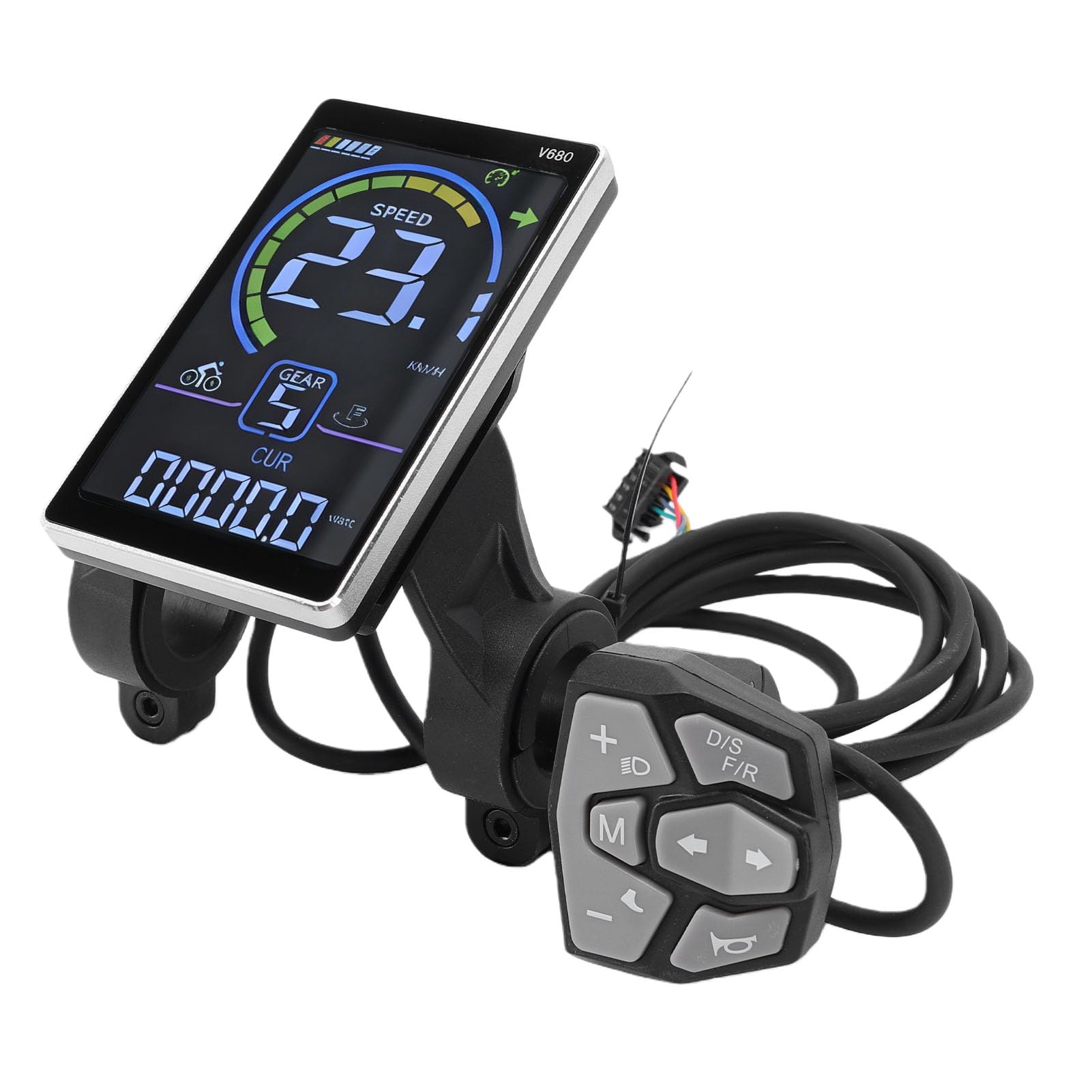 Misuratore Display LCD per Bici Elettrica con Controller Motore Brushless da 500 W per Il Pendolarismo Quotidiano Design Impermeabile in Lega di Alluminio