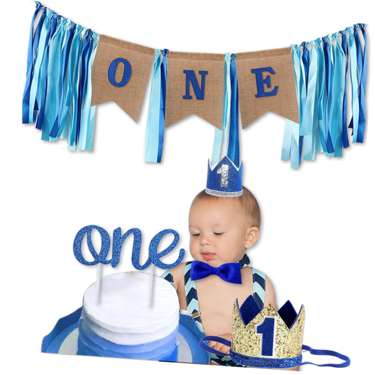 jojofuny 12piezas Banderín De Cumpleaños Sombrero Para Sillas Decoración De Fiesta Infantil Juego De Accesorios De Lino Para Celebraciones Para Cumpleaños y Fiestas Temáticas