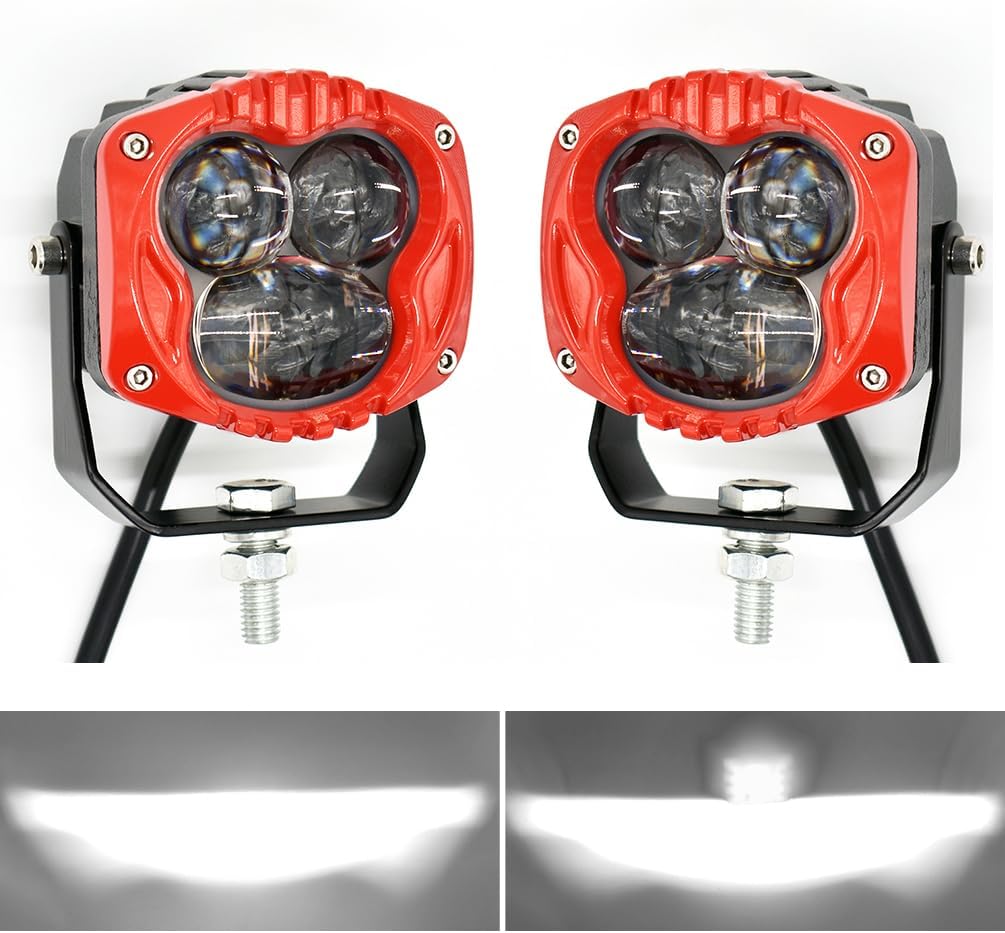 3 Inch LED Pods Spot Driving Off Road Light 8D 70W Far & Wide Led Light Bar Cube Lights Offroad 6000K Fog Lights for Trucks ATV UTV SUV Motorcycle