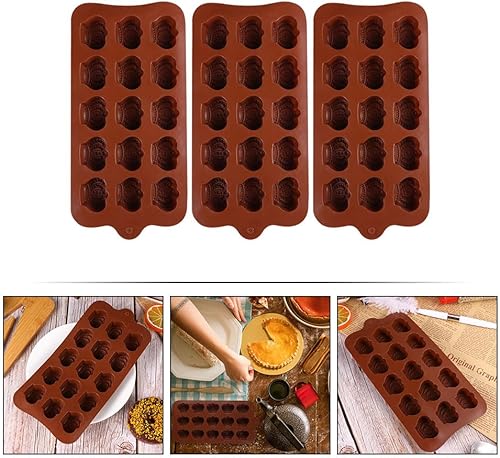 Miniatura 8 de jojofuny Molde de caramelo de corona de silicona para Acción de Gracias para Acción de Gracias, fiesta de otoño, bricolaje, caramelos, chocolates,