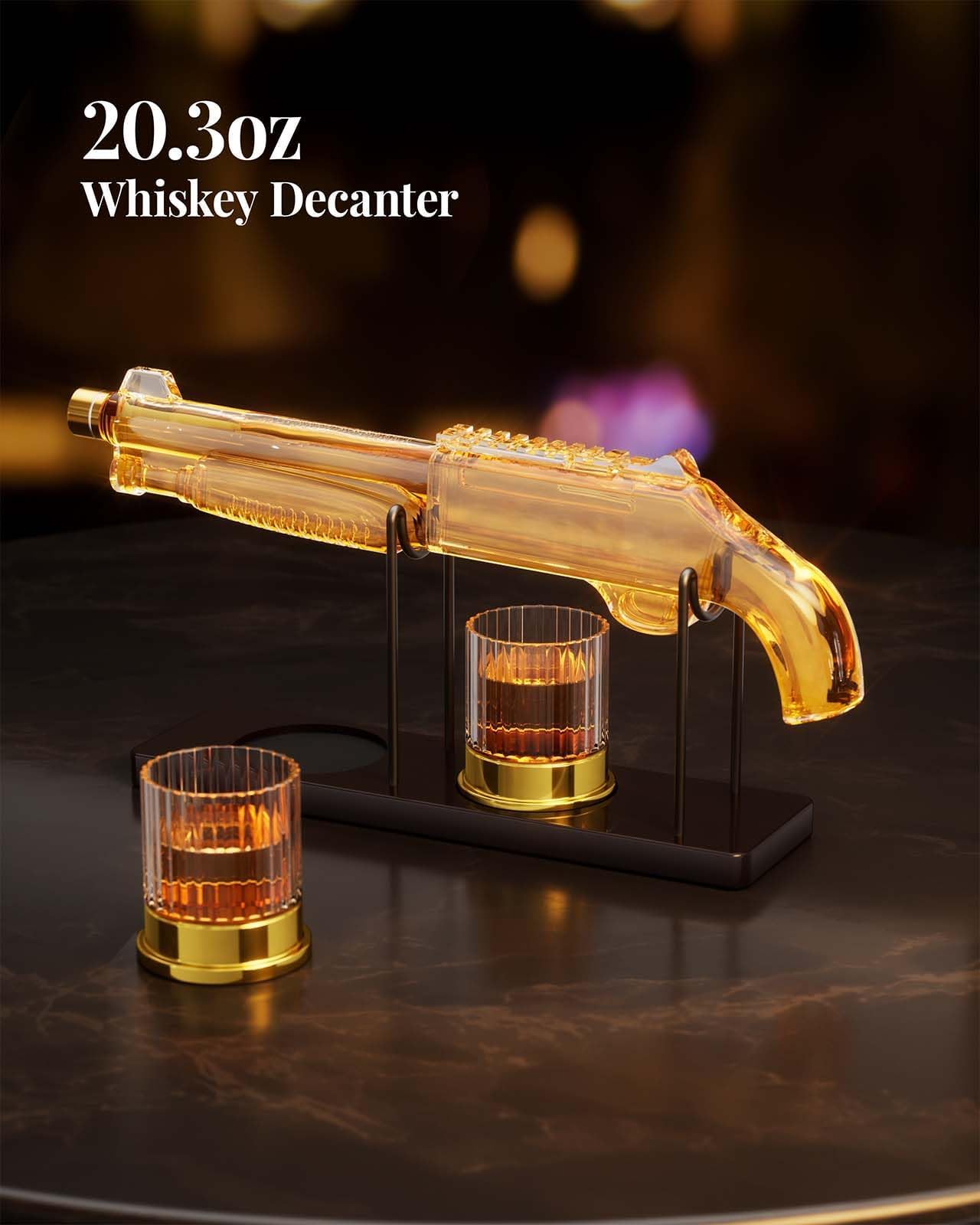 Whiskey Decanter Sets with 2 Glasses for Men Dad, The Wine Things Unique Gift for Christmas, Fathers, Husband, Boyfriend, Anniversary, Birthday Gift Ideas, Cool Drinking Accessories for Home Bar Party