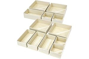 DIMJ Fabric Drawer Organizers for Baby Nursery, Pack of 12