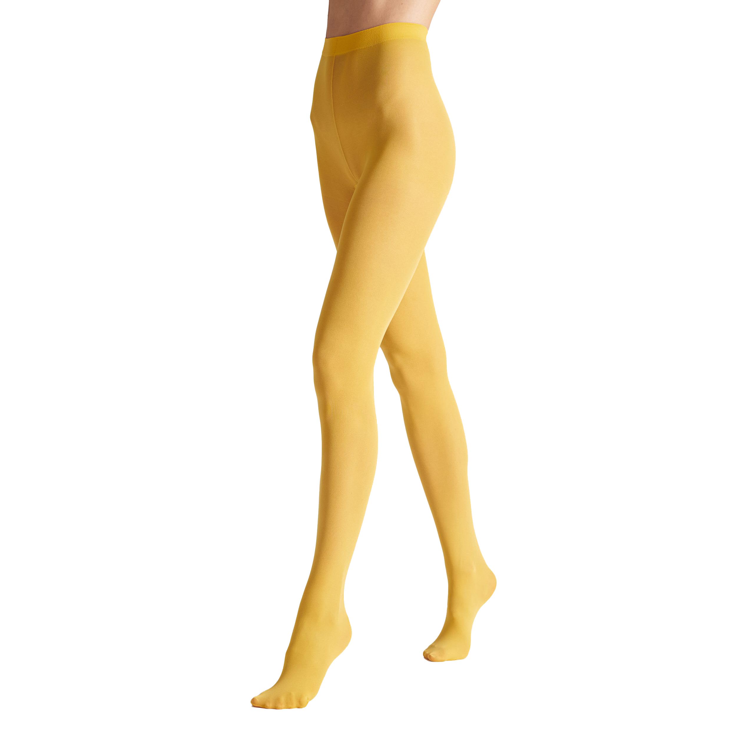 Veneziana Nuova Women's Lime Satinelle 40 Denier Colourful Tights For Microfibre, Matte Opaque, L