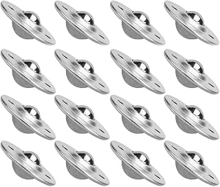 16 Pack Ball Bearing Transfer Units 5/8 in Roller Transfer Bearings Wheel Casters 33 lbs Flange Mounted 360 Rotation for Transmission Light Furniture DIY