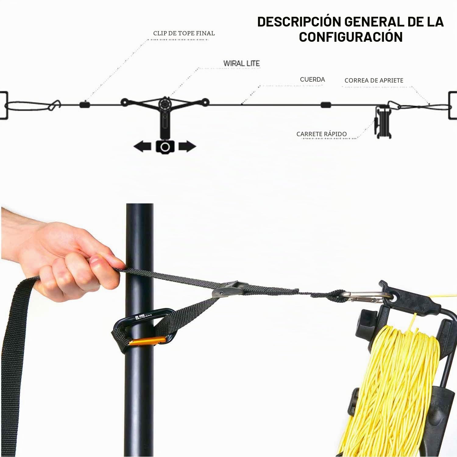 Wiral LITE - Cable y mando a distancia para cámaras de acción, smartphones, cámara 360 o DSLR hasta 3.3 lbs - Incluye estuche de viaje