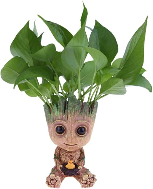 SLOCME Baby Groot Flower Pot - Guardians of The Galaxy Groot for Pen HolderDesk OrnamentPlants Pot with Drainage Hole