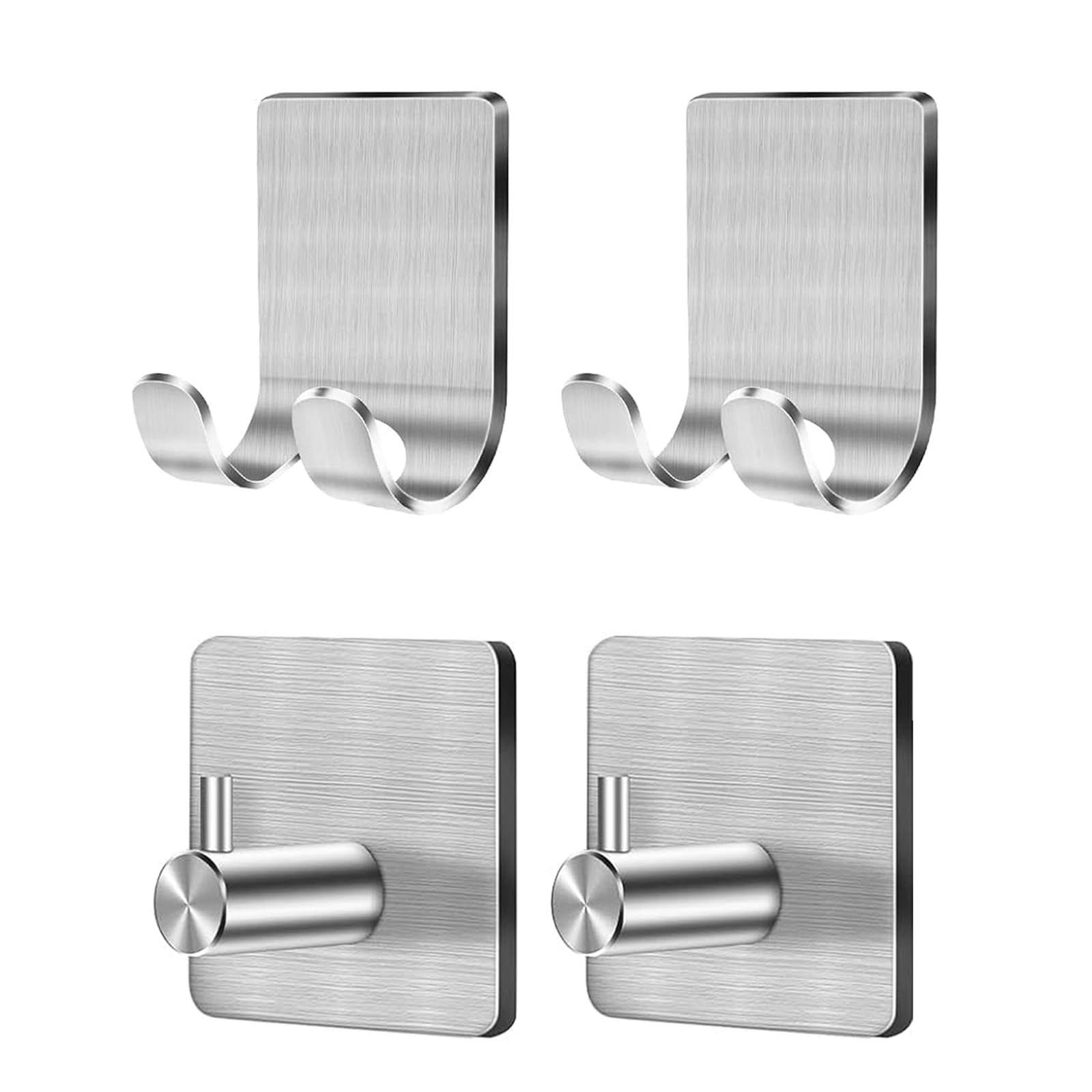 CGBE 4 Packs Shower Hooks for Inside Shower Self Adhesive Shaver Holder Hanger Hook for Bathroom Damage Free