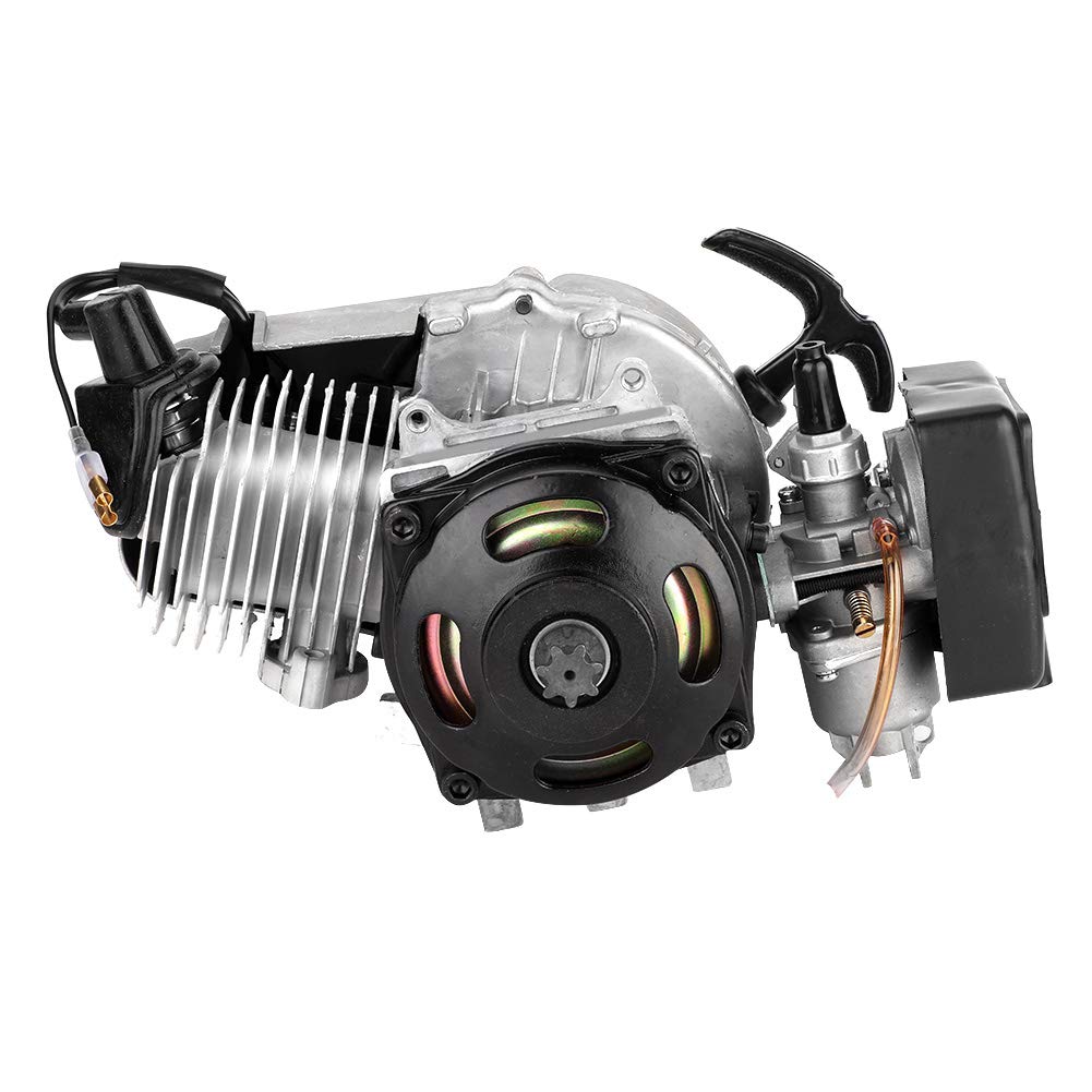 Motor de Arranque por Cuerda de 2 Tiempos de 49cc, Motor de Arranque por Cuerda, Pit Quad Bike ATV con por de Aleación de Aluminio, 47cc, 49cc, Moto Chopper, ATV, Quad, Scooter de 2 Tiempos