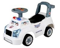POCO DIVO Police Car 3-in-1 Baby Walker Toddler Ride On Buggy Pretend Play Toy Kids Gliding Scooter with Music & Light