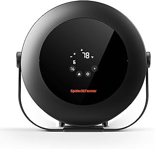 Spider Farmer Heizlüfter,540W Heizung Intelligente Temperaturregelung Energiesparend Leise,24 Std.Timer,10-PTC Heizung und Lüftungsrohr, Geeignet für Pflanzenräume und Growzelte