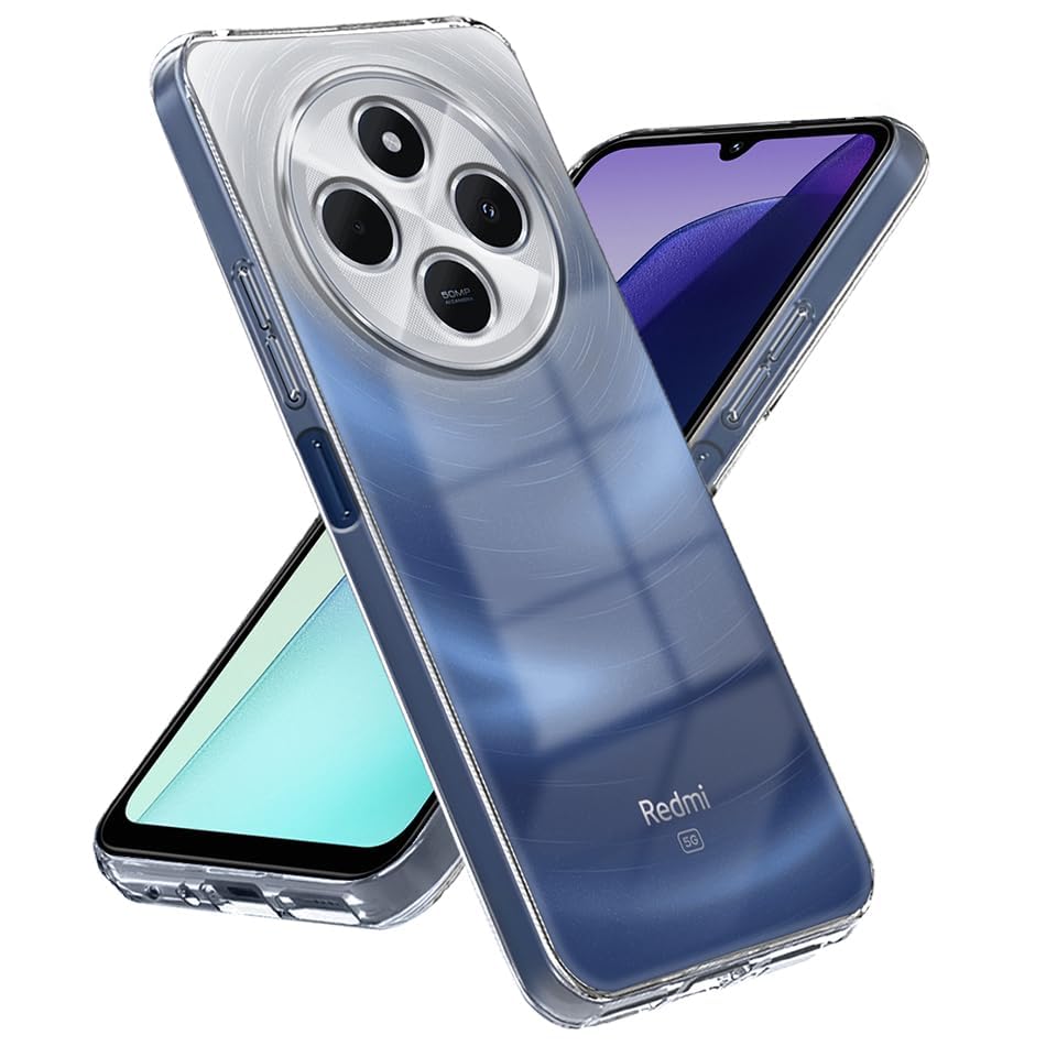 Image of NISHTECH for Poco C75 5G Premium Transparent Hybrid Soft Slim Dust Proof Back Case Cover with Camera Protection