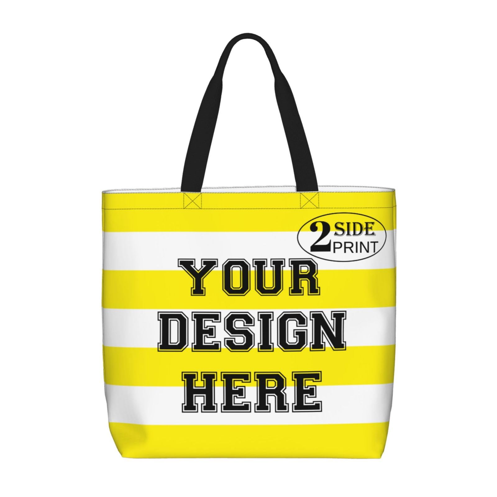 Custom Tote Bags with Logo, Personalized Tote Bag For Women, Design Your Own Travel Grocery Bag With Photo