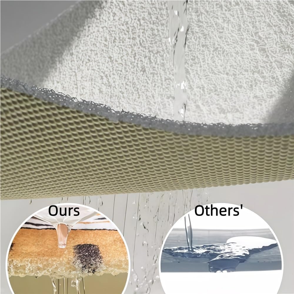 Large Non-Slip Shower Mat, Loofah Bath Mat with Drain, Indoor & Outdoor Square Tub Mat for Bathroom(Red,31.5"*47.2")