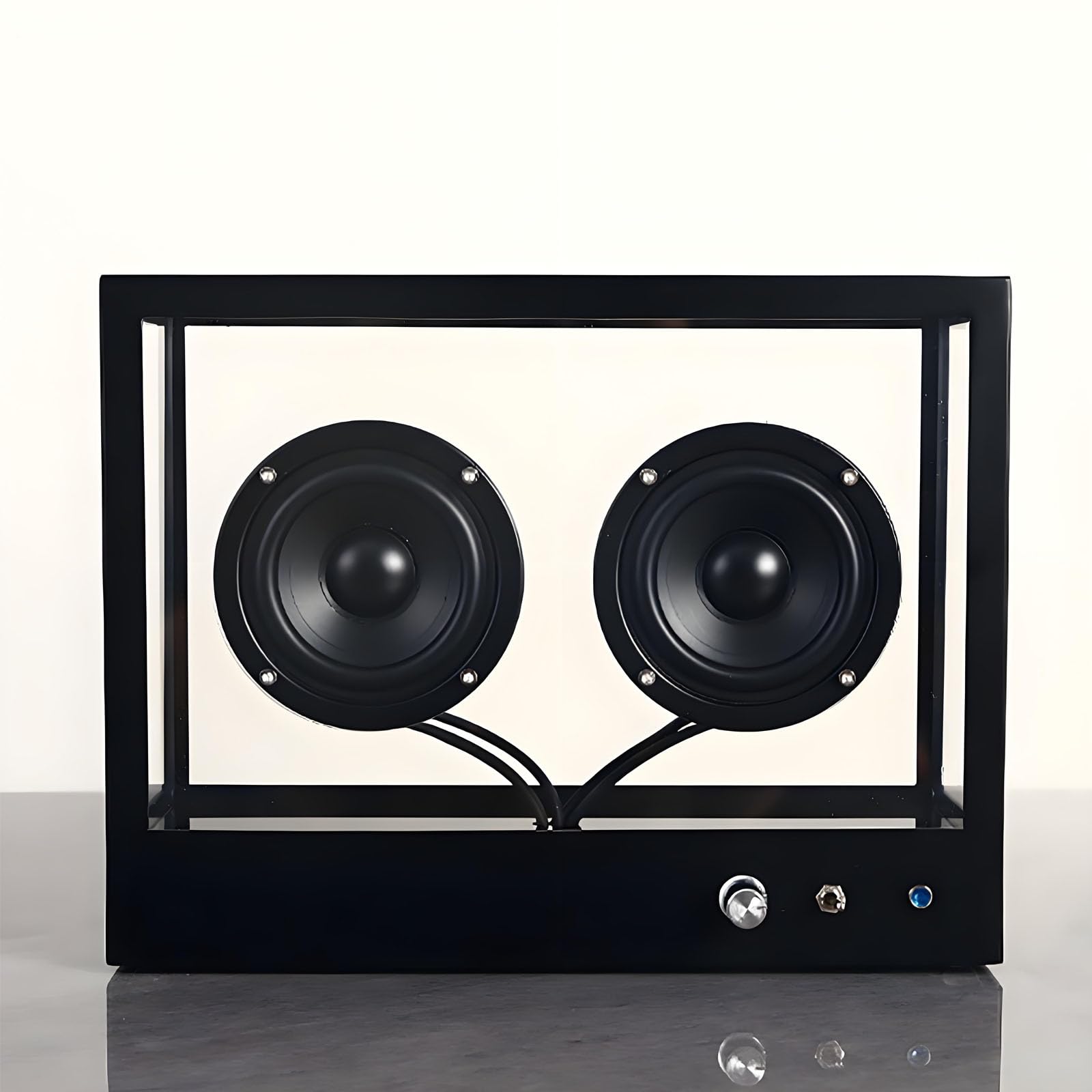 Enceinte Bluetooth portable – Prend en charge Bluetooth, USB, lecture auxiliaire, offre une qualité sonore pure et naturelle – Idéal pour les bureaux, les cafés et les expositions d'art