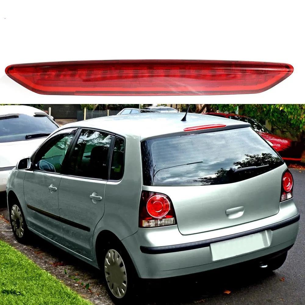 Per VW Per Polo 9N IV MK4 2002-2010 Terza Luce Freno Posteriore Freno Aggiuntivo Stop Lampada Luce Luce Freno Montata In Alto Fanale Terzo Stop (Color : Rosso)