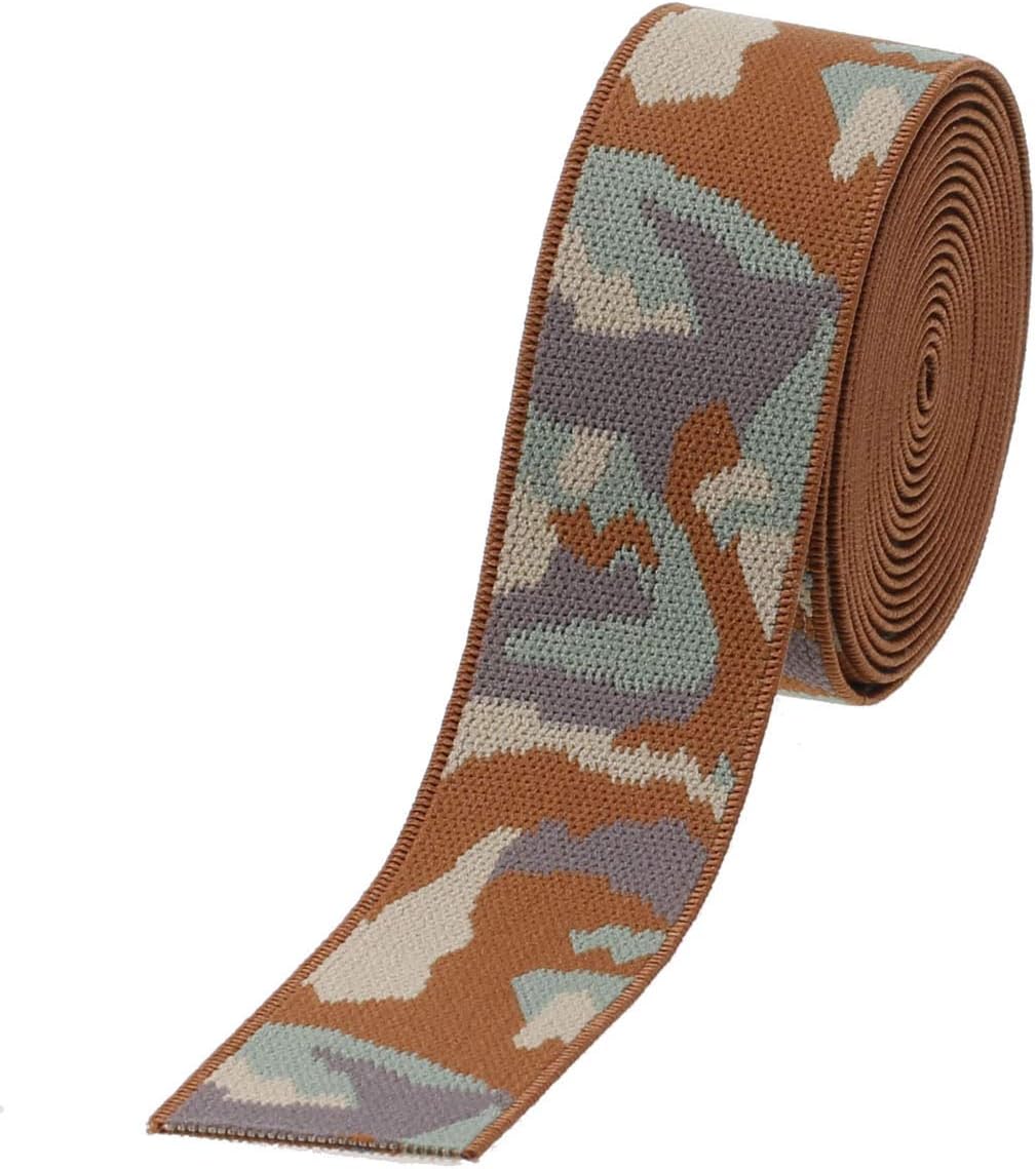 Usew 1.5" Camouflage Elastic,3 Yards (Green)