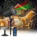 Christmas Projector Lights Outdoor, Red and Green Moving Light Projector with Remote. Ideal for Christmas Lights Outdoor Decorations, Holiday Parties, House, Garden, Patio, Festive Outdoor Decoration