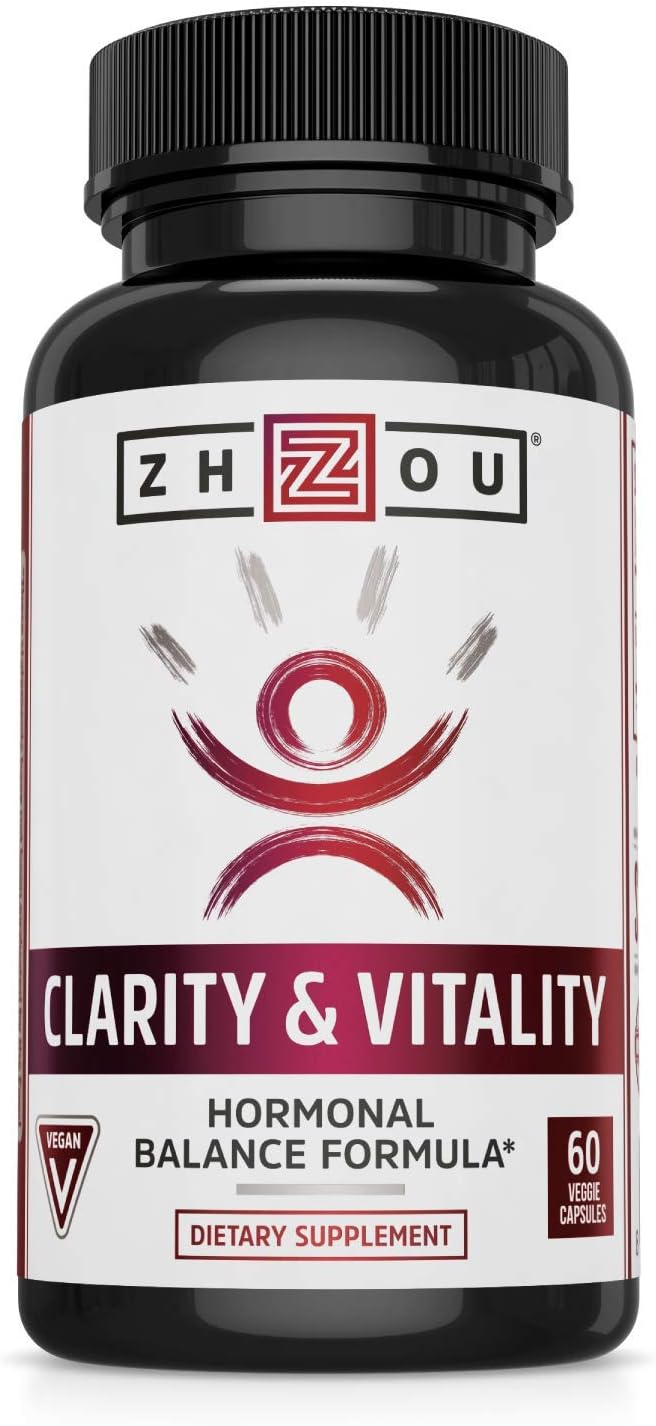 ZHOU Clarity & Vitality - DHEA Supplement for Women and Men, 50mg Pure DHEA for Hormonal Balance, Healthy Aging Support, Vegan - 60 Veggie Capsules (Pack of 1)